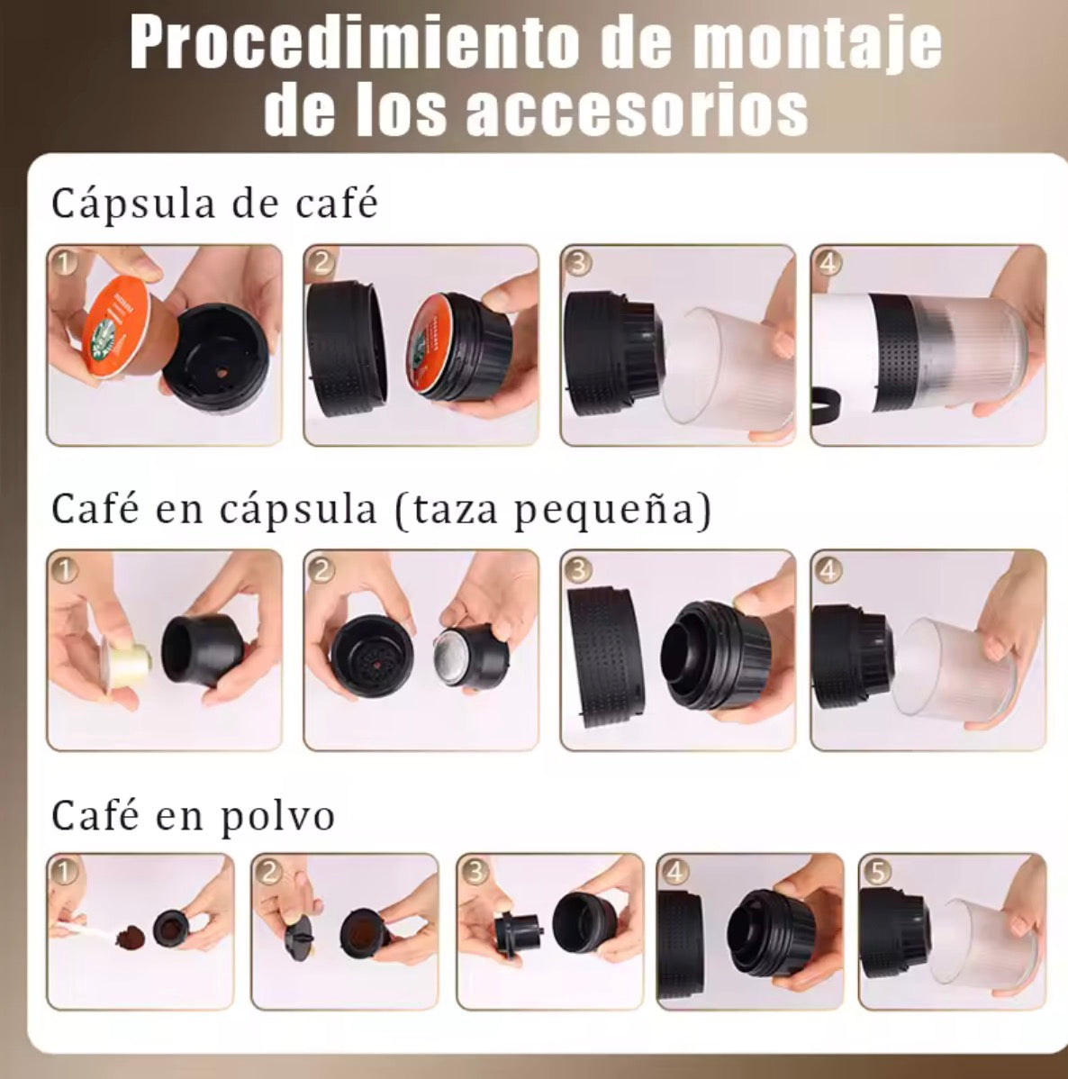 Cafetera Portátil 3 en 1